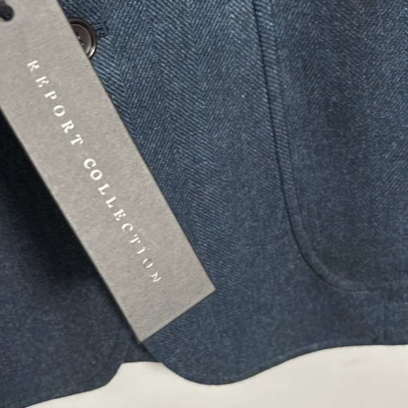 Report Collection Sport Fit Navy Herringbone style Blazer size XL- NWT - Picture 8 of 17